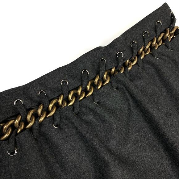 Chloe Chain Embellished Wool Skirt Size 38/ US 6 - Picture 4 of 8